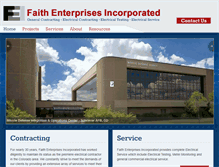 Tablet Screenshot of faithenterprisesinc.com